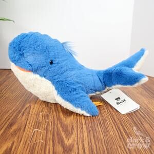 Steiff Soft & Cuddly Friends Tory the Blue Whale Plush 12” Long New with Tags